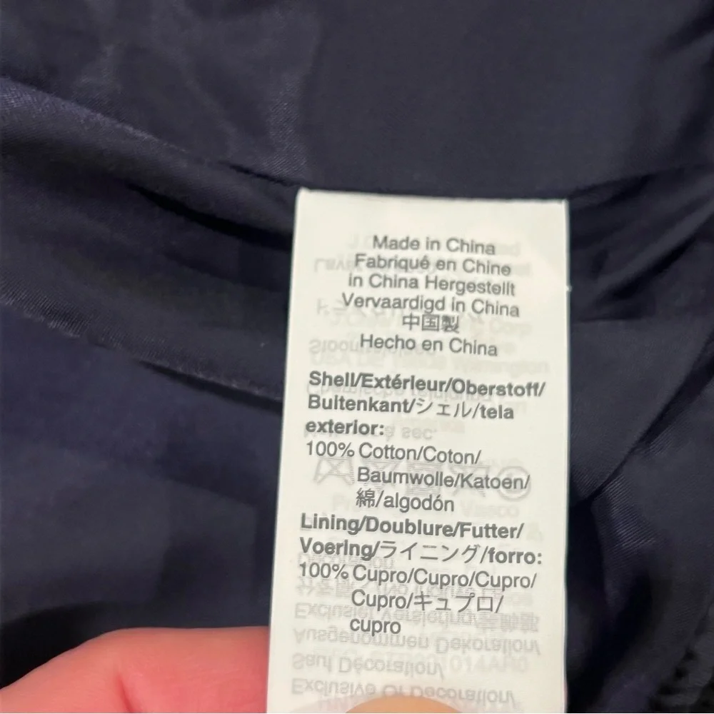 NEW NWOT J.Crew Ludlow Navy Velvet Bomber Jacket Tuxedo Stripe Navy Large